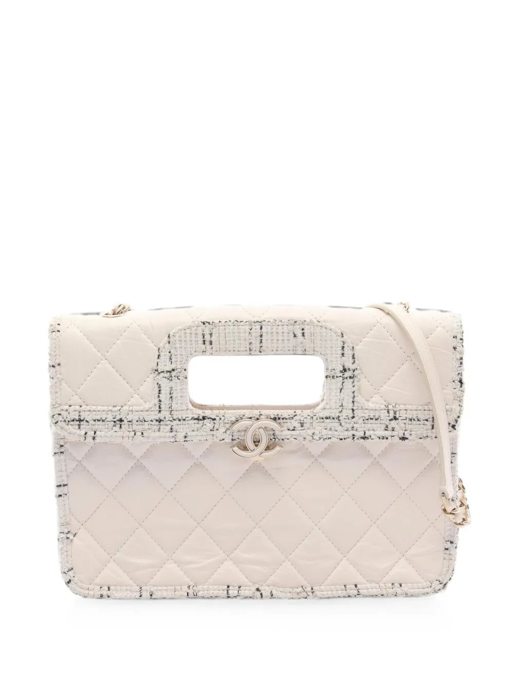 2019 Matelassé tweed shoulder bag