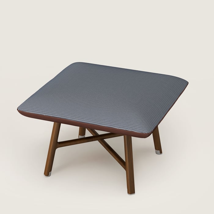Les Necessaires d'Hermès "carre d'assise" low stool, high model