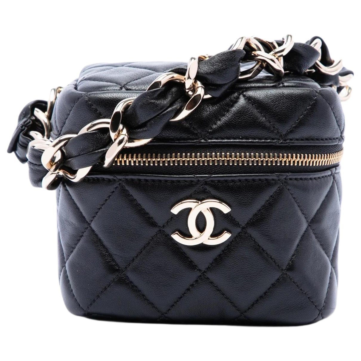 Vanity leather handbag