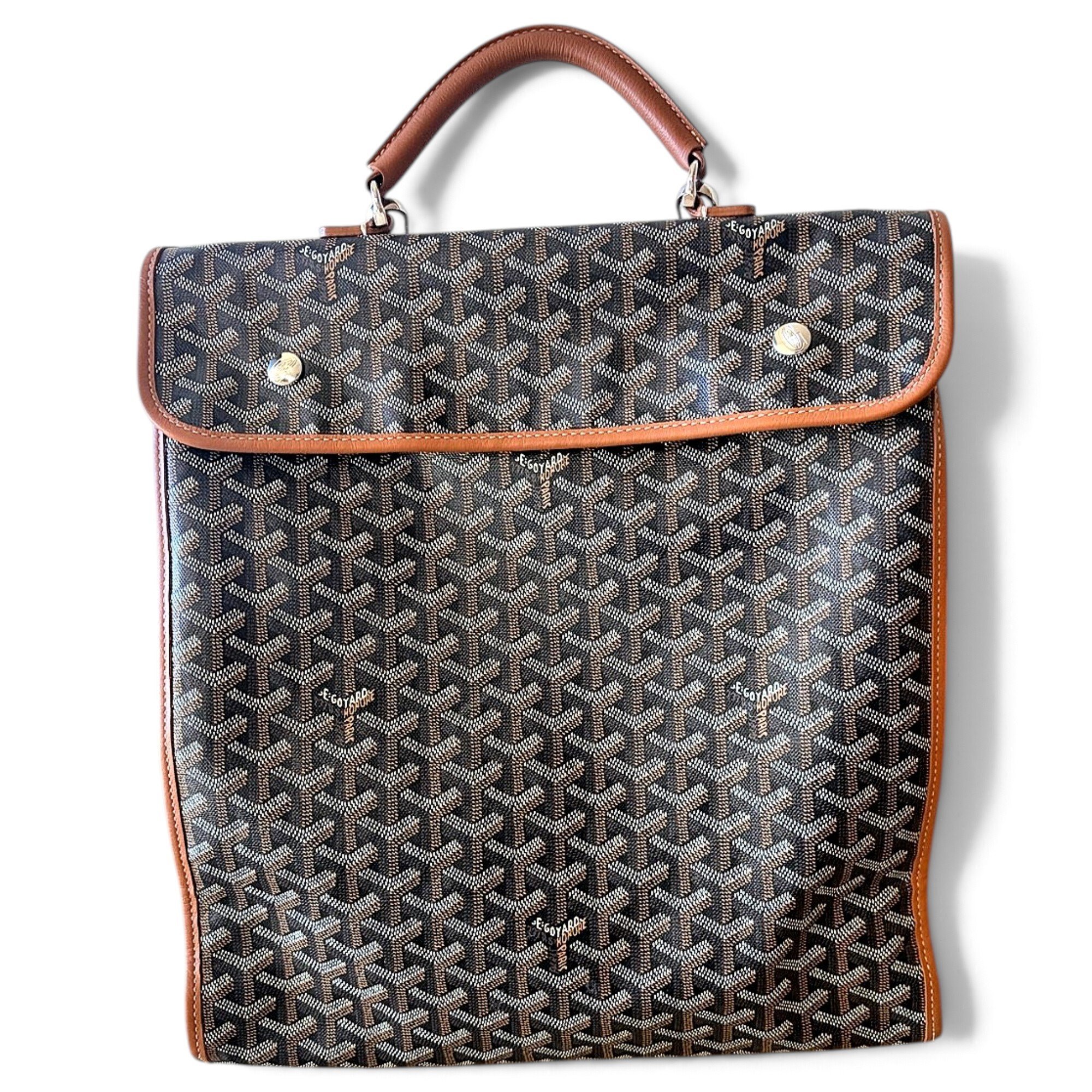 Goyard Belvedère leather backpack