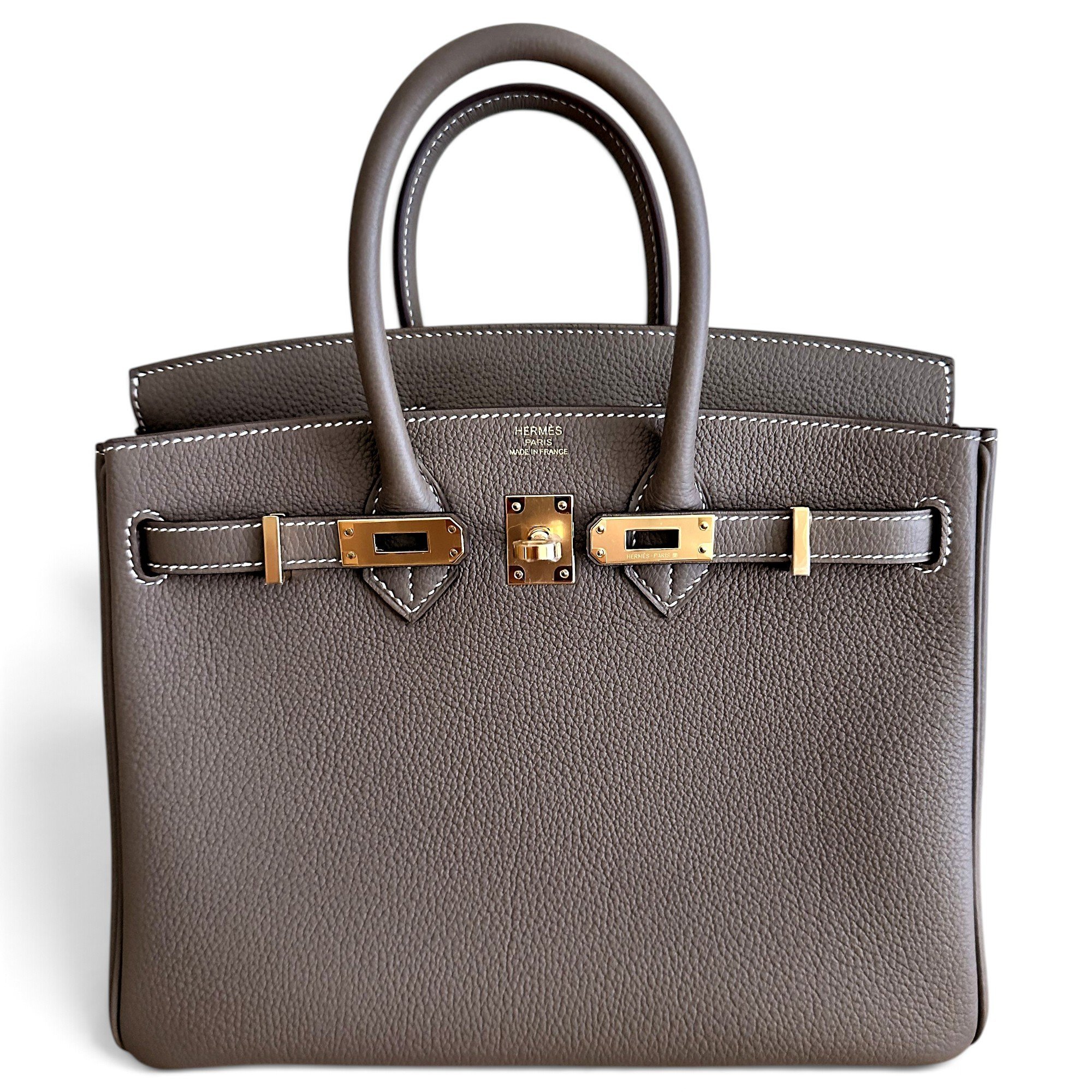 Birkin 25 leather handbag
