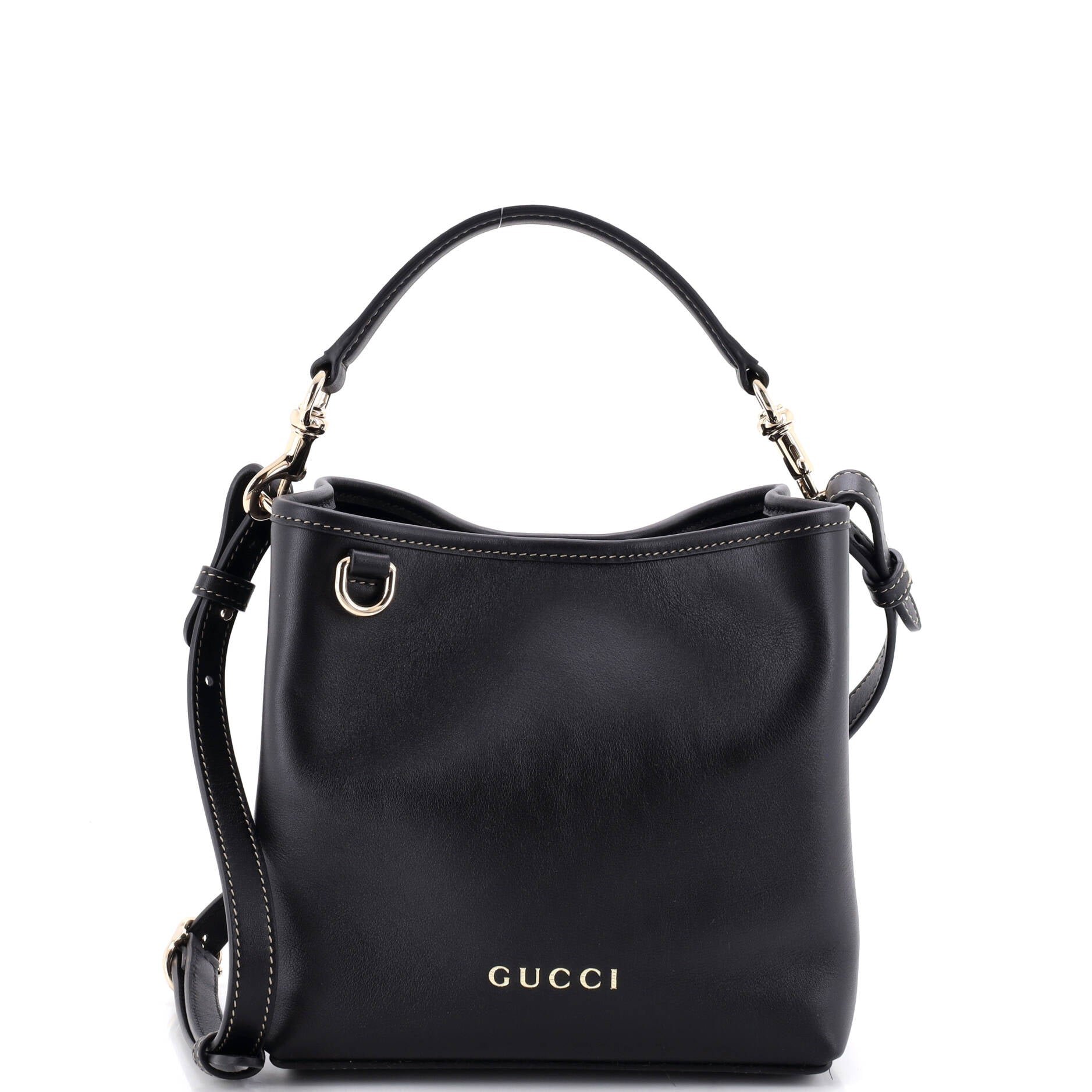 Emblem Bucket Bag Leather Small