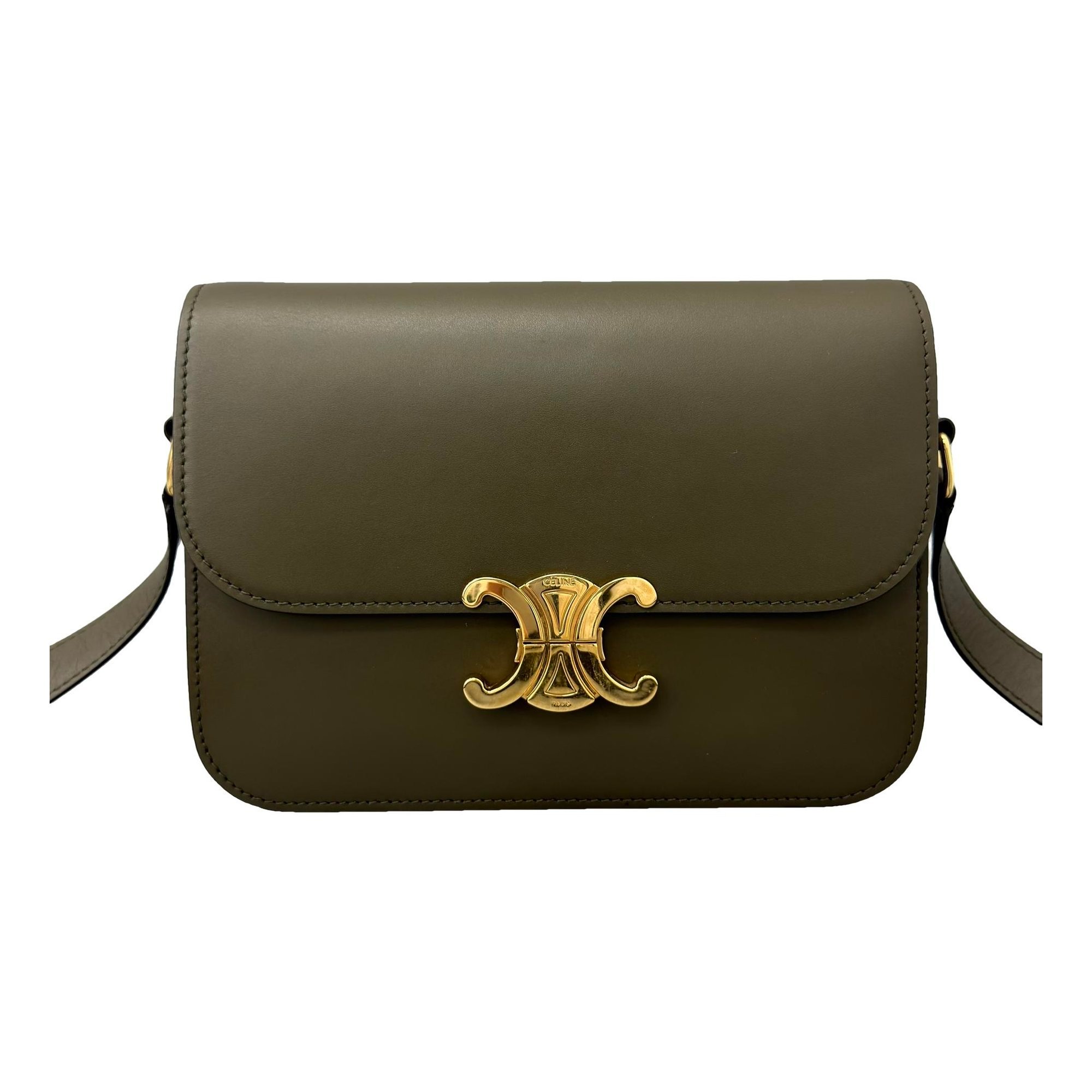 Triomphe leather handbag