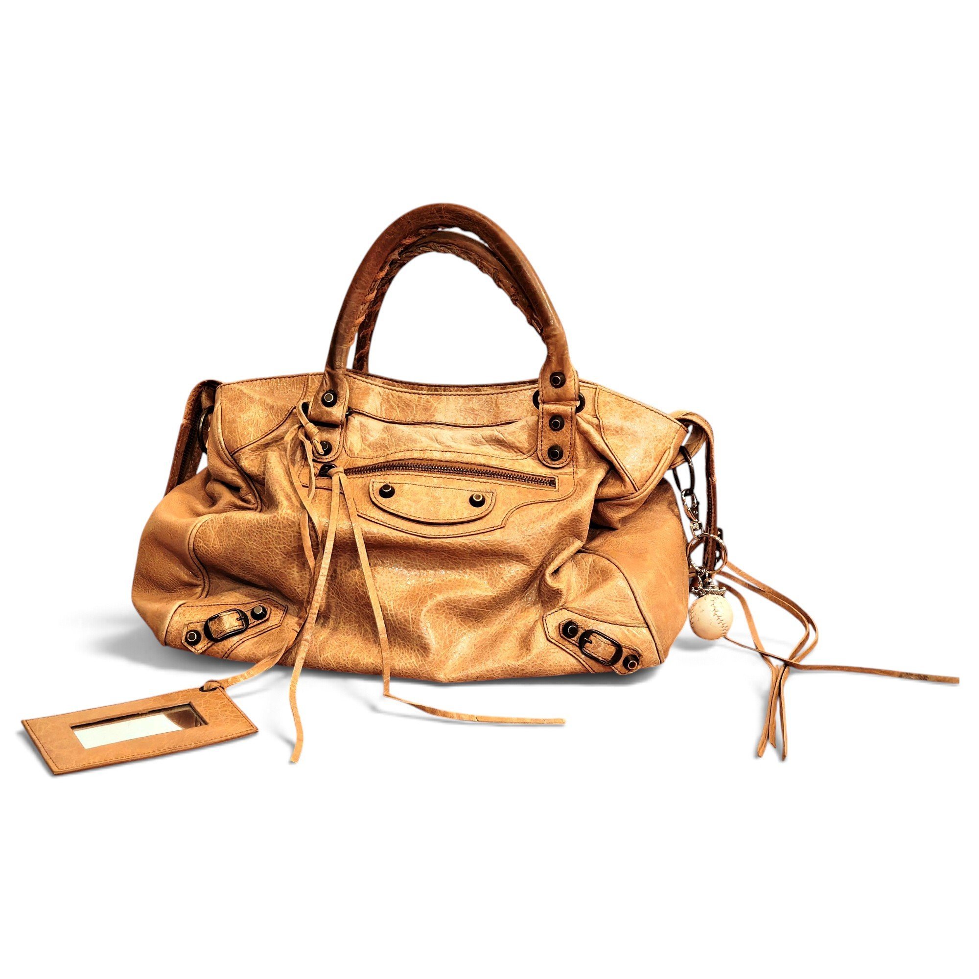 City leather handbag