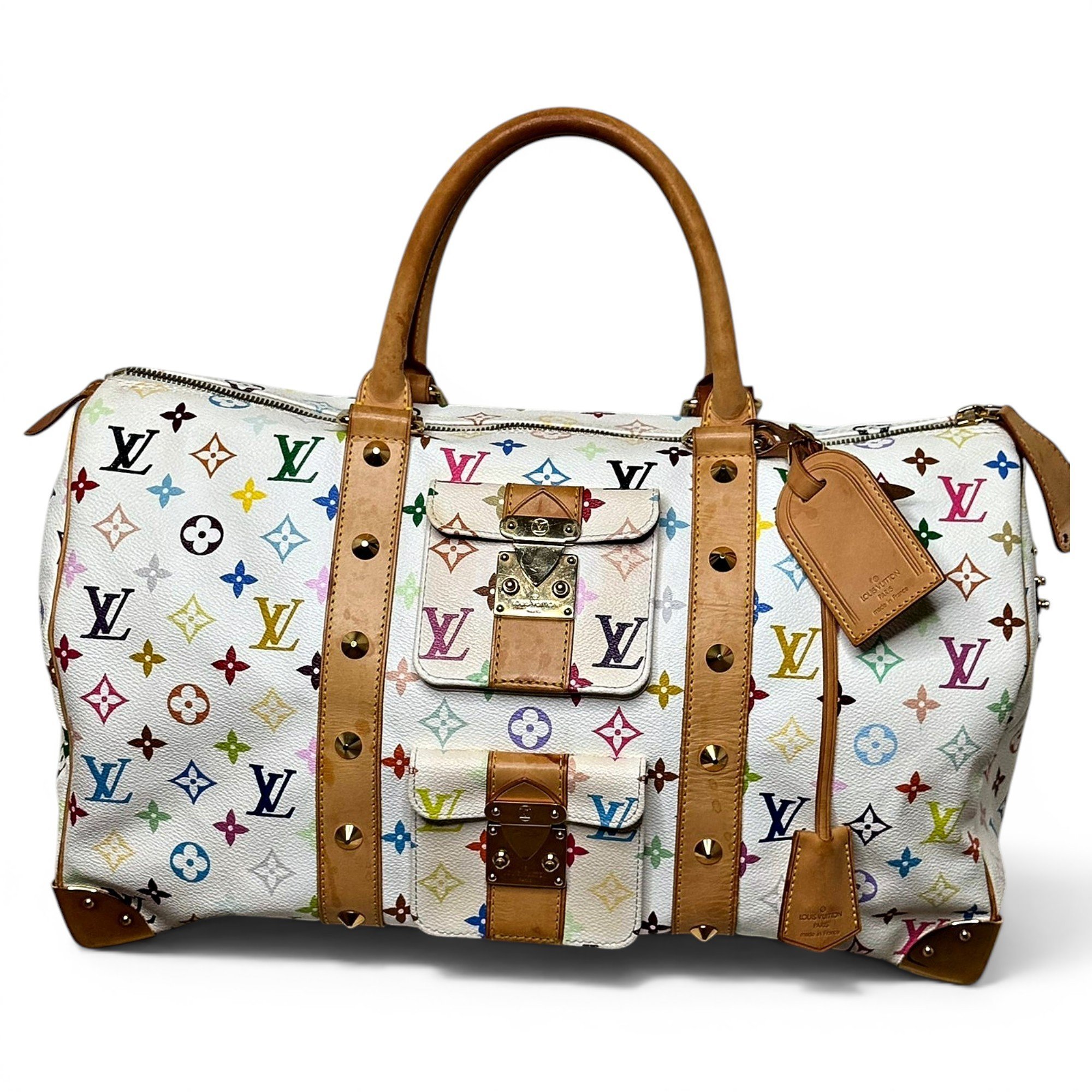 Leather travel bag