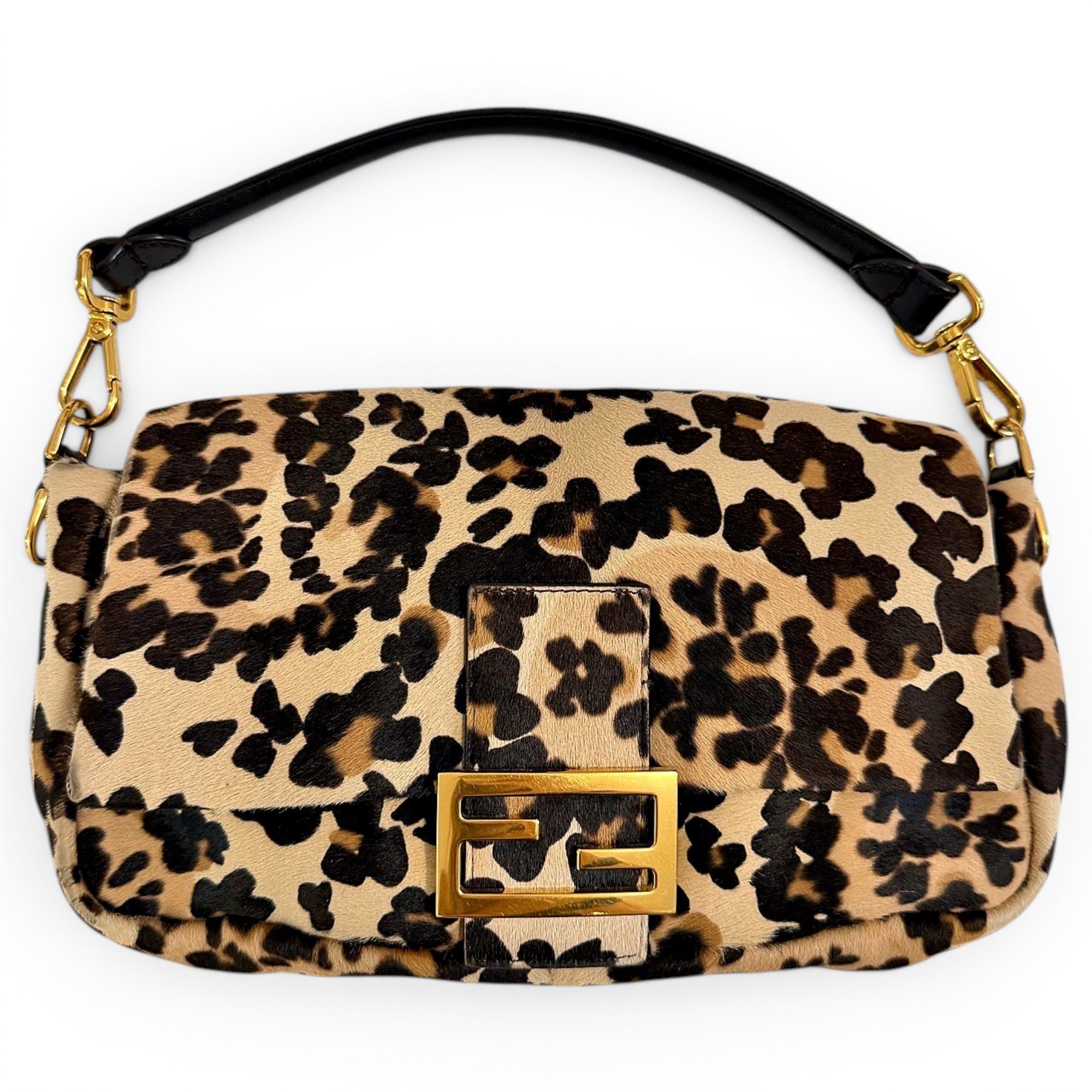 Baguette pony-style calfskin handbag