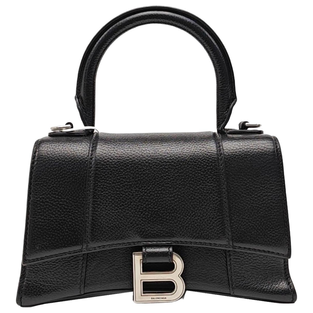 Hourglass leather handbag