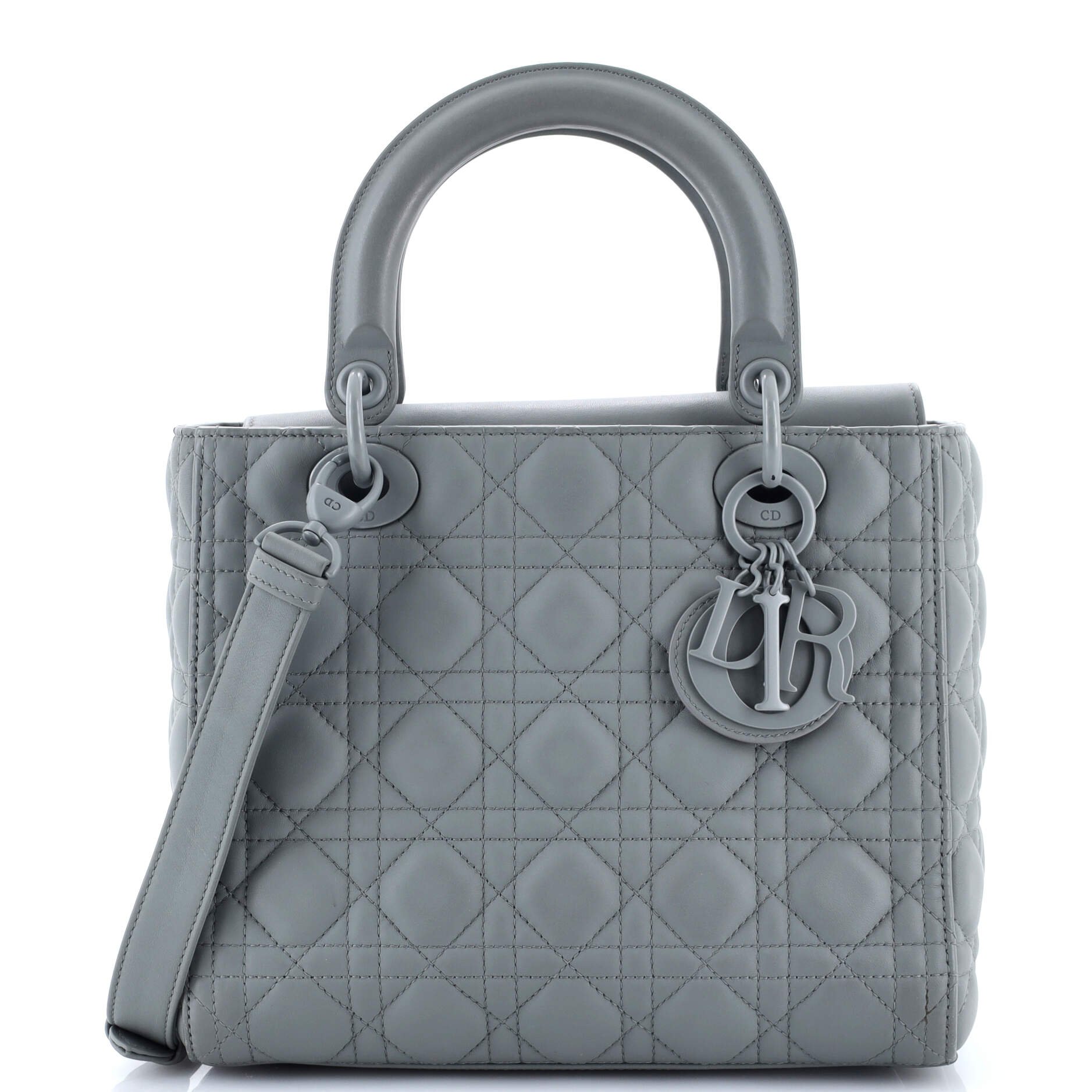 Dior Ultra Matte Lady Dior Bag Cannage Quilt Calfskin Medium