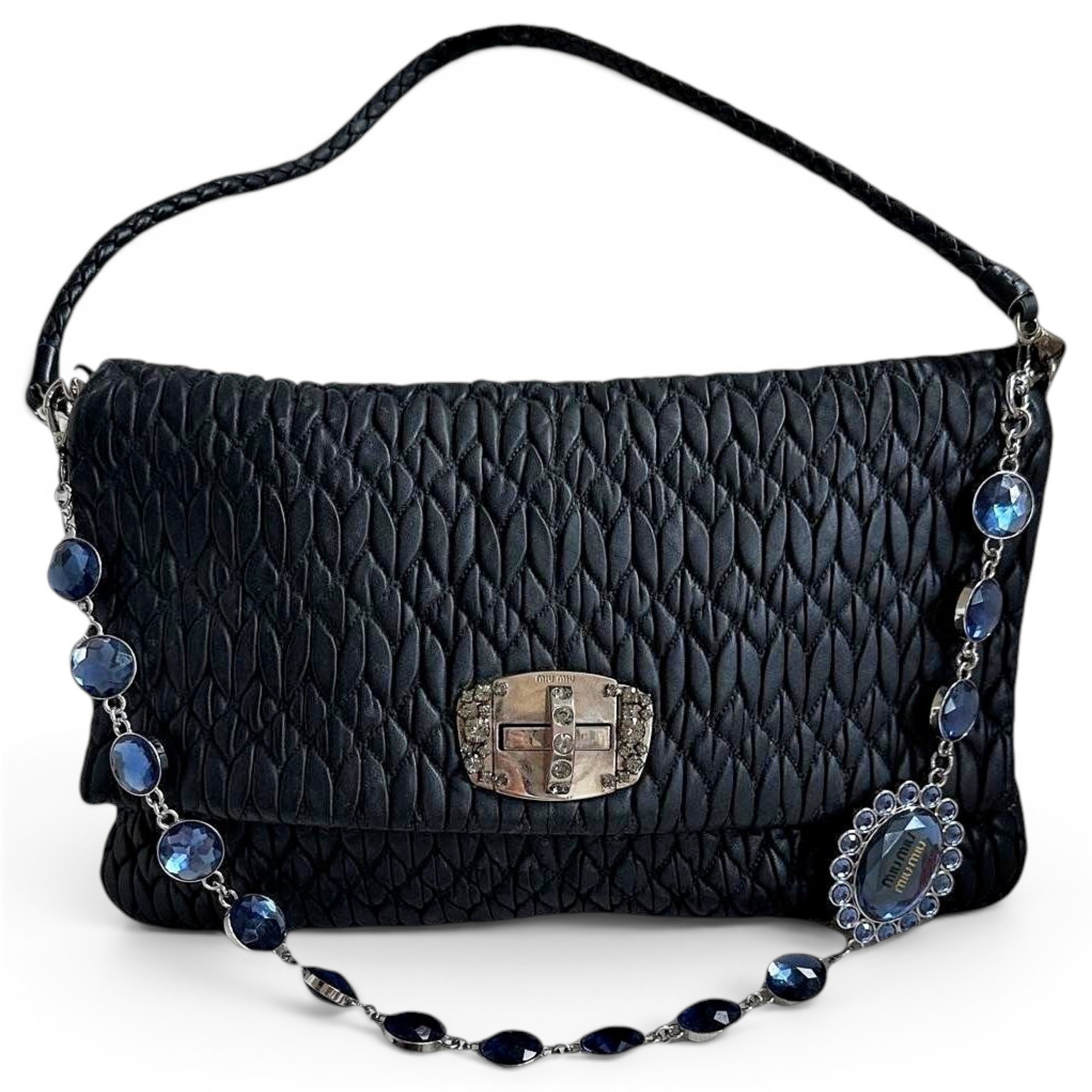 Miu Miu Miu Crystal leather handbag