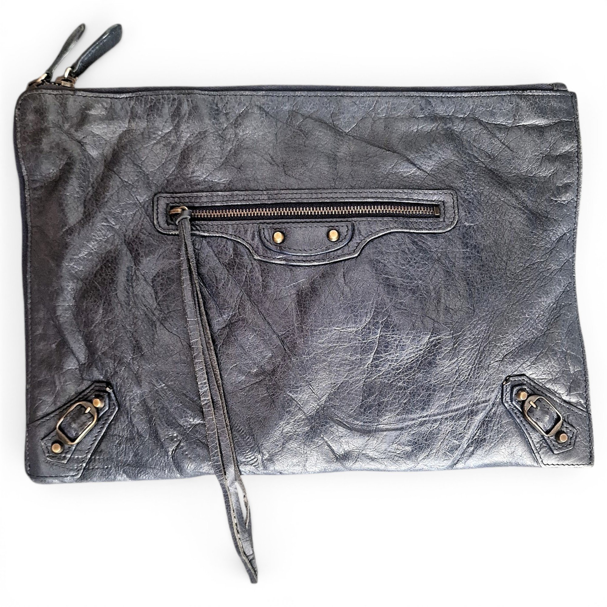 City Clip leather clutch bag