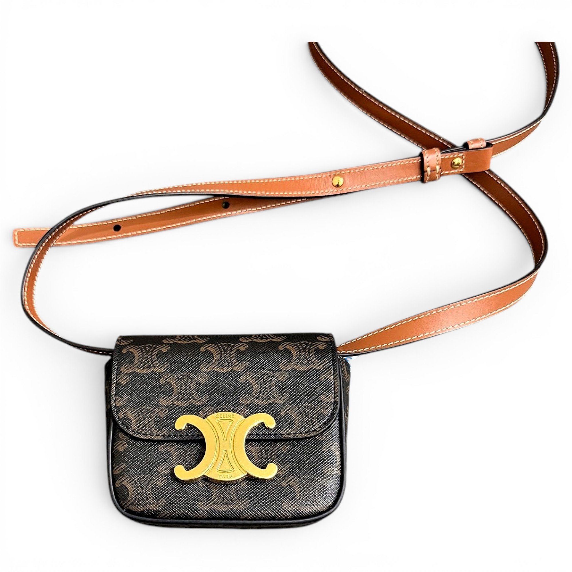 Triomphe leather handbag