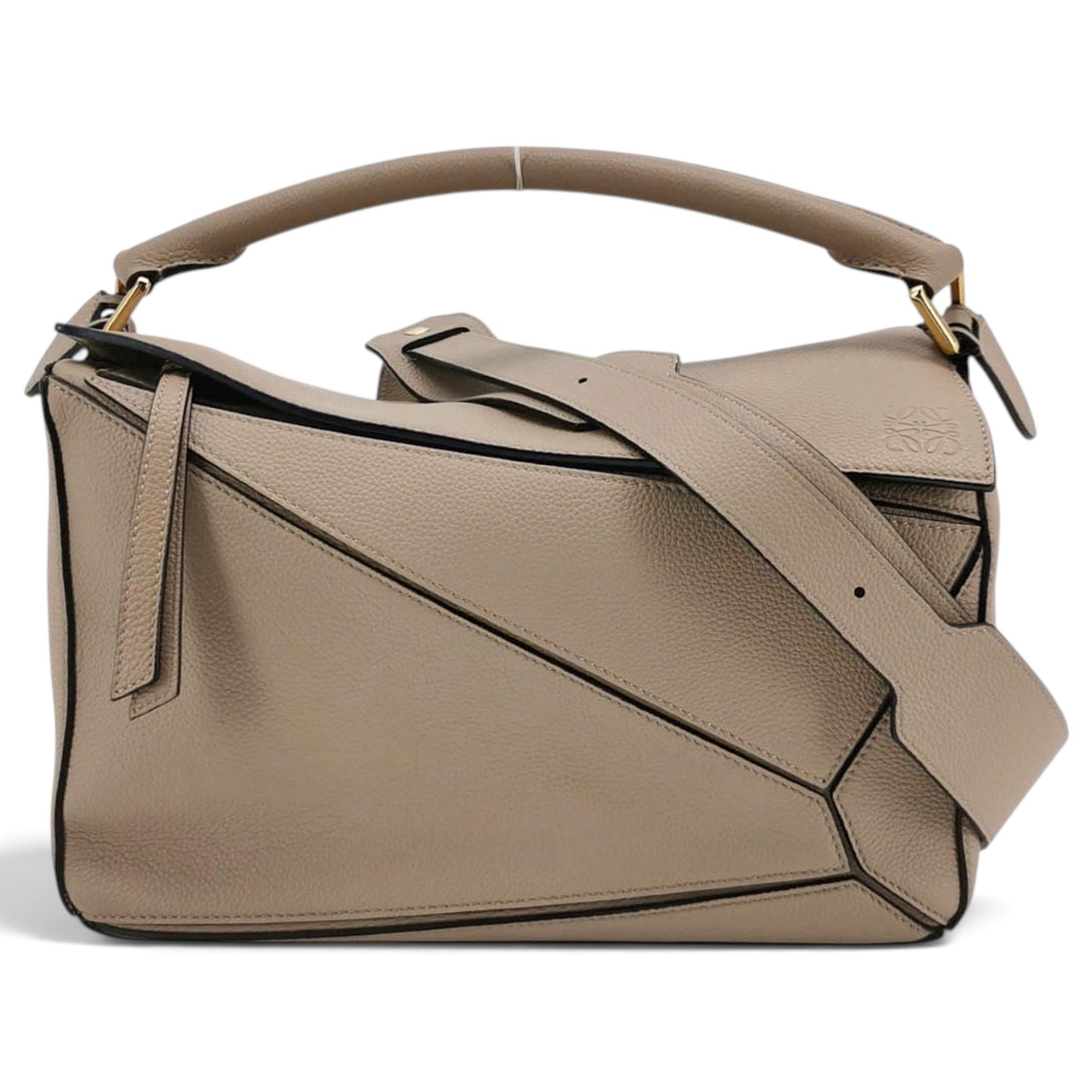 Puzzle leather handbag
