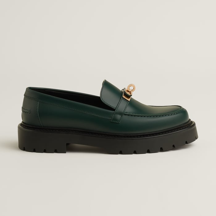 Vert Bouteille Icone Loafer