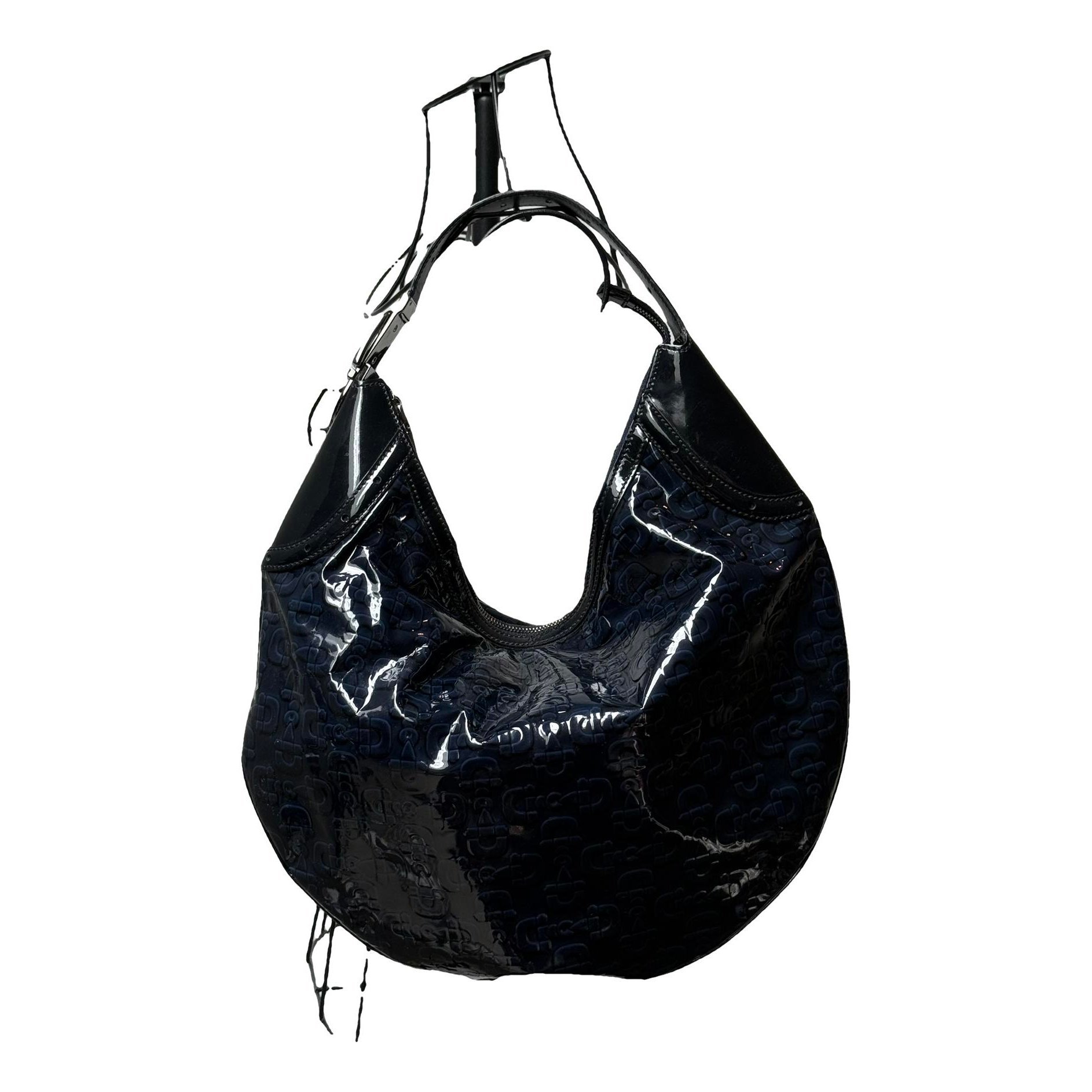 Hobo patent leather handbag