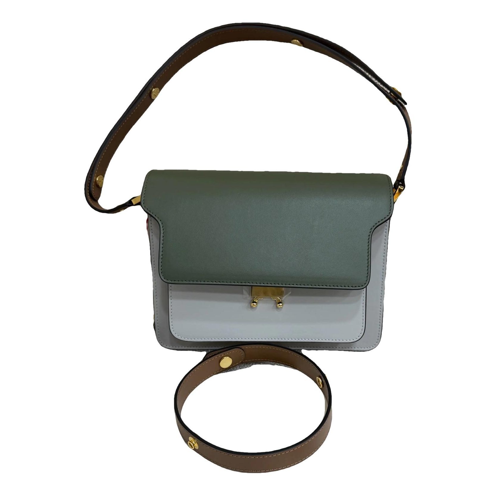 Trunk leather handbag