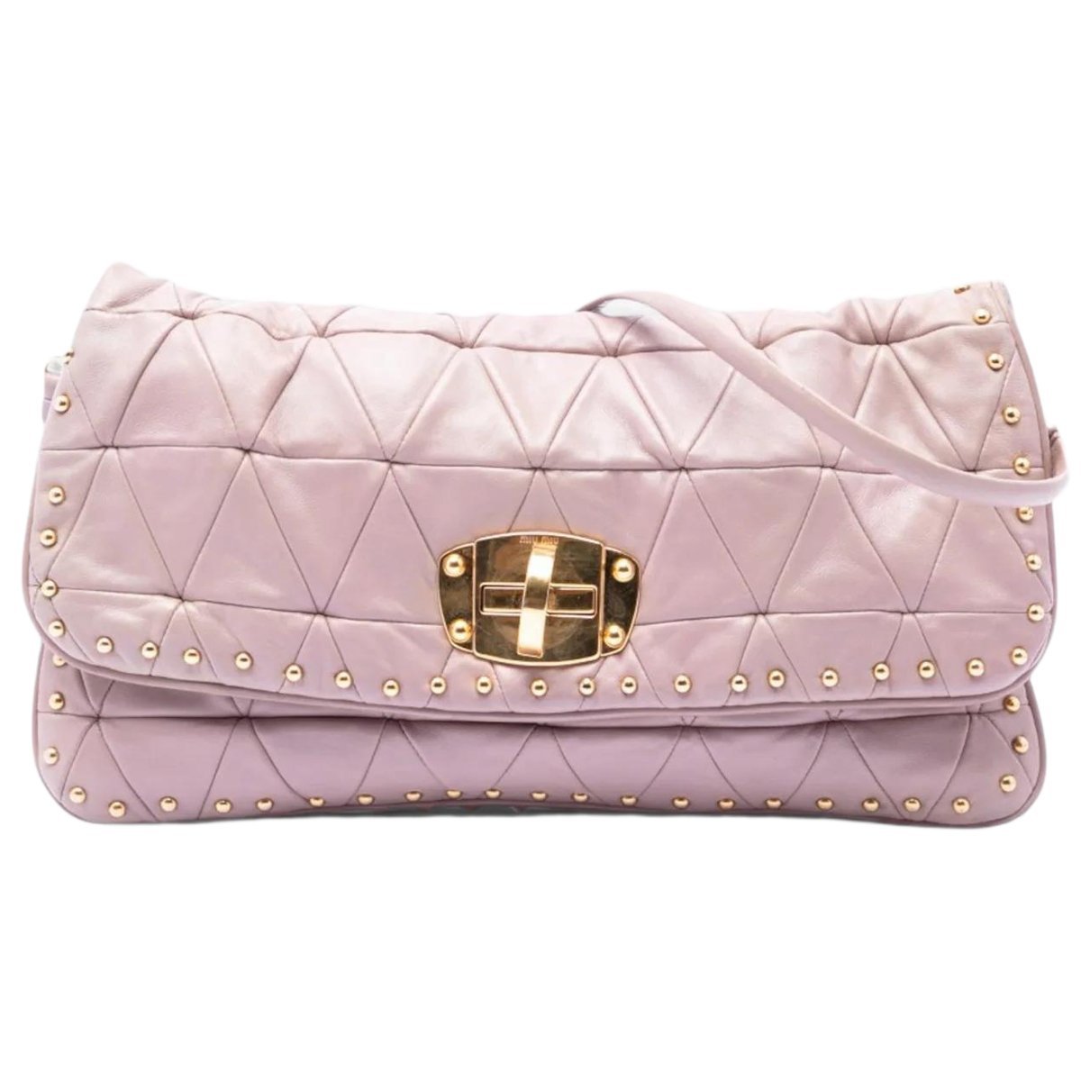 Matelassé leather handbag