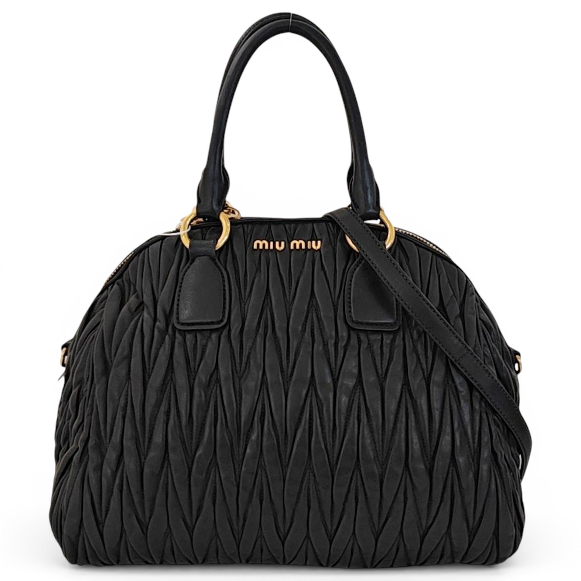 Miu Belle leather handbag