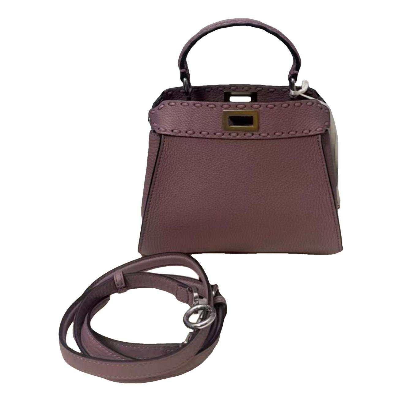 Peekaboo leather tote