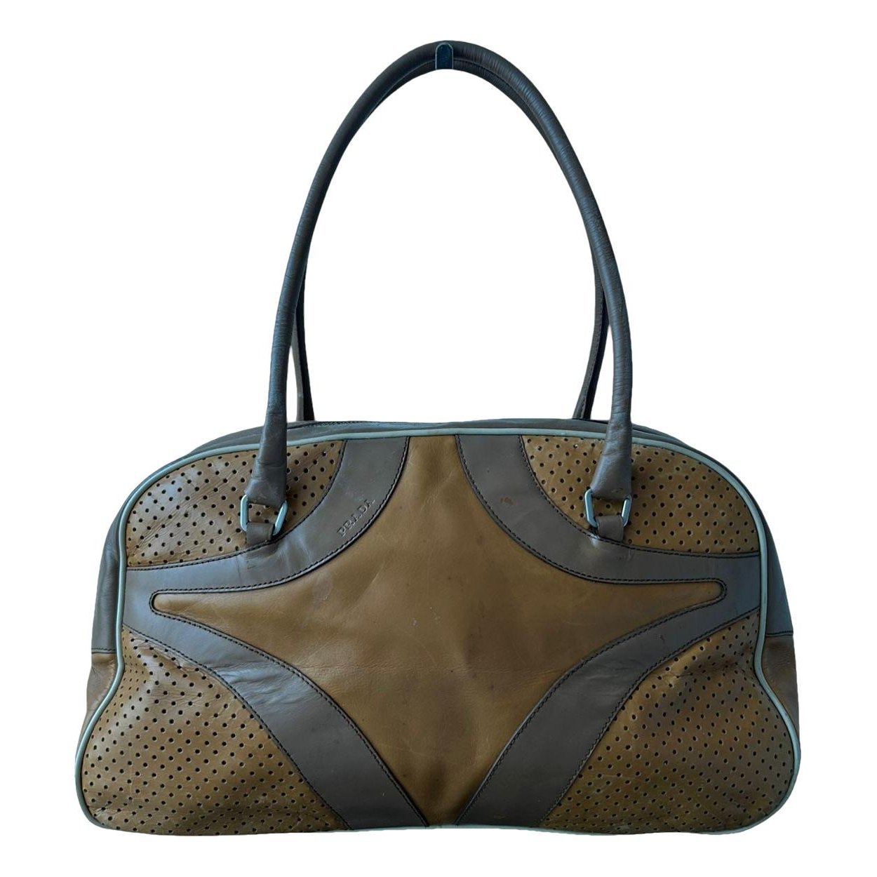 Bowling leather handbag