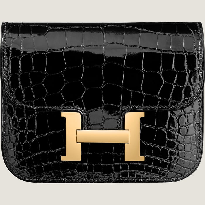 Noir Constance Slim Wallet