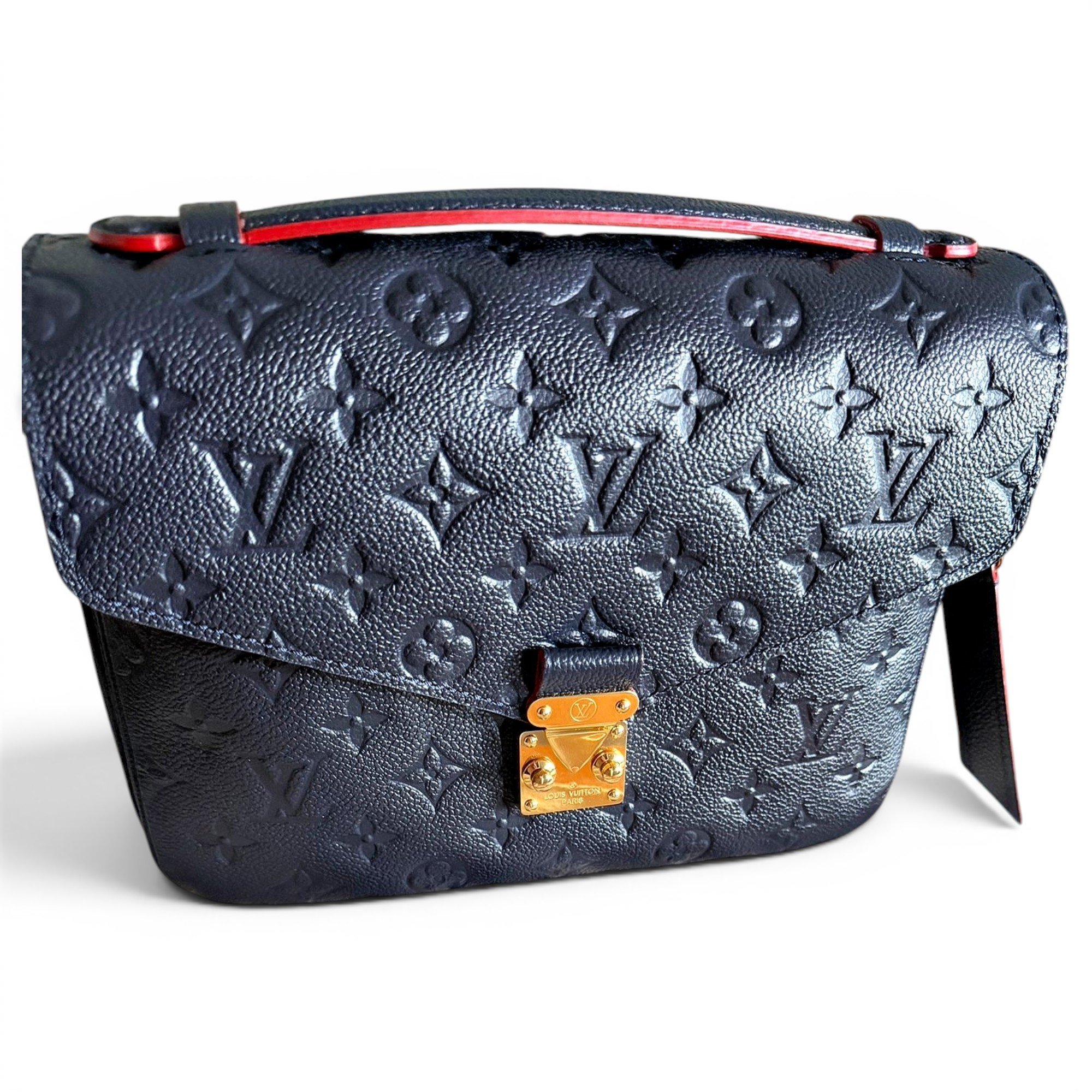 Leather clutch bag