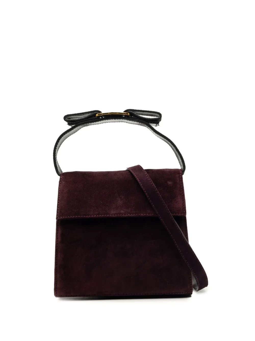Ferragamo 2000-2026 Suede Vara Bow Top Handle Bag satchel