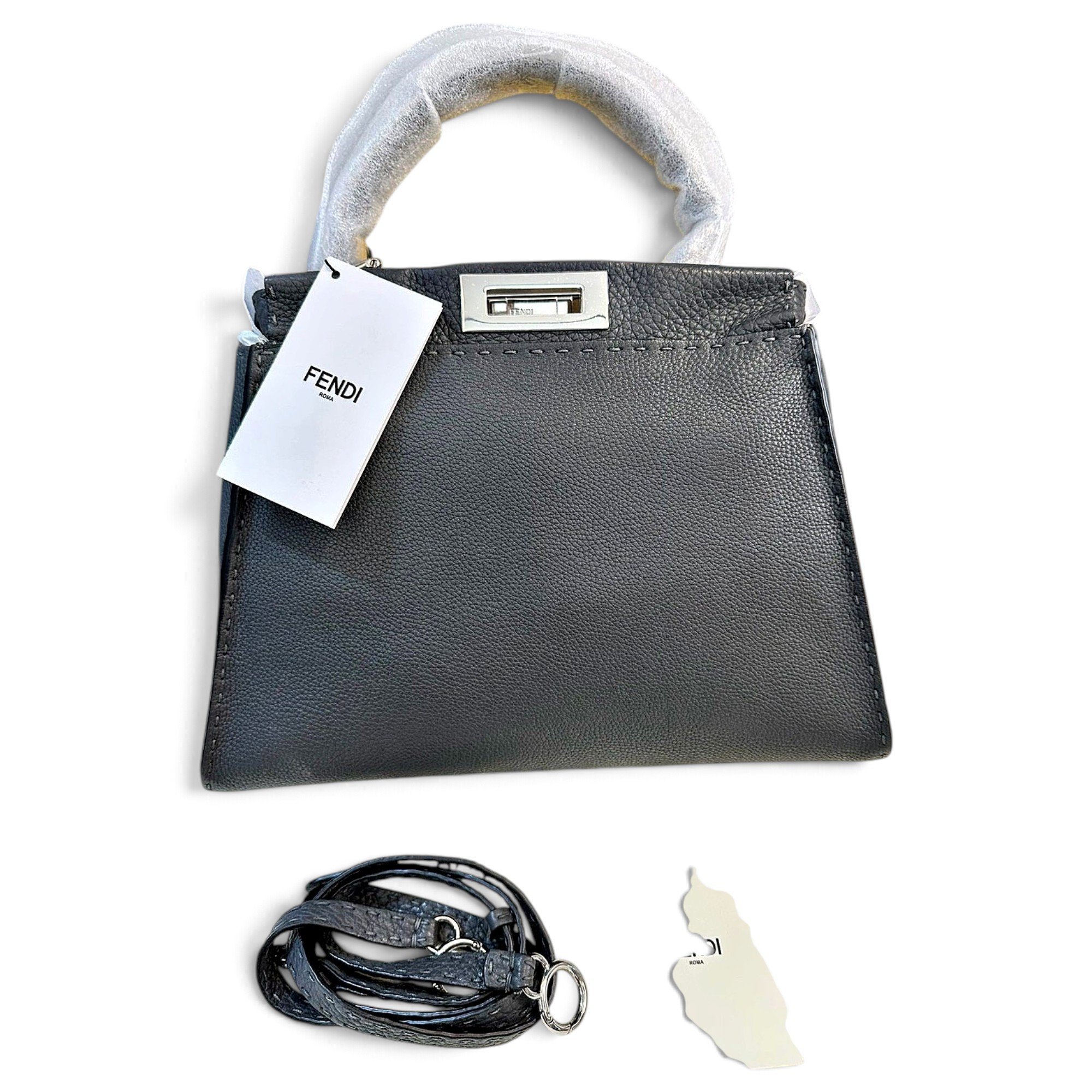 Peekaboo leather handbag