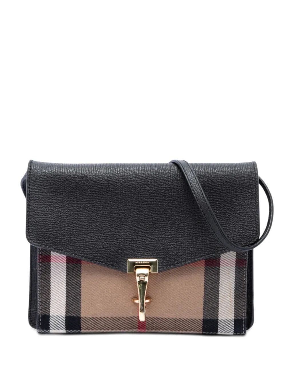 2000-2017 Small Leather and House Check Canvas Derby Macken crossbody bag