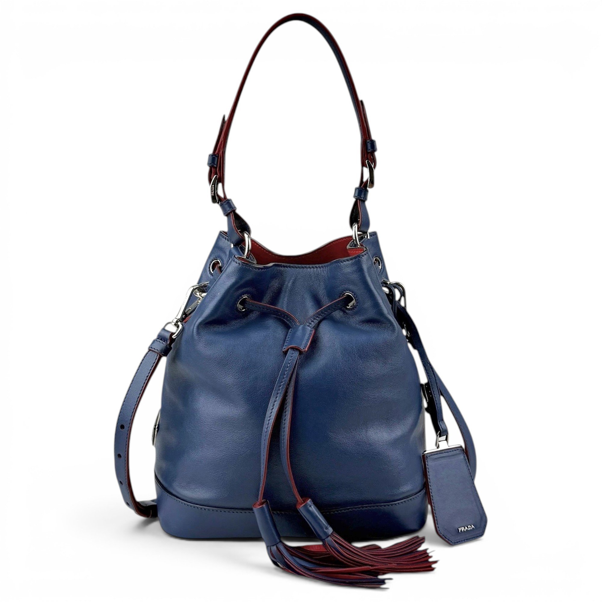 Duet leather handbag