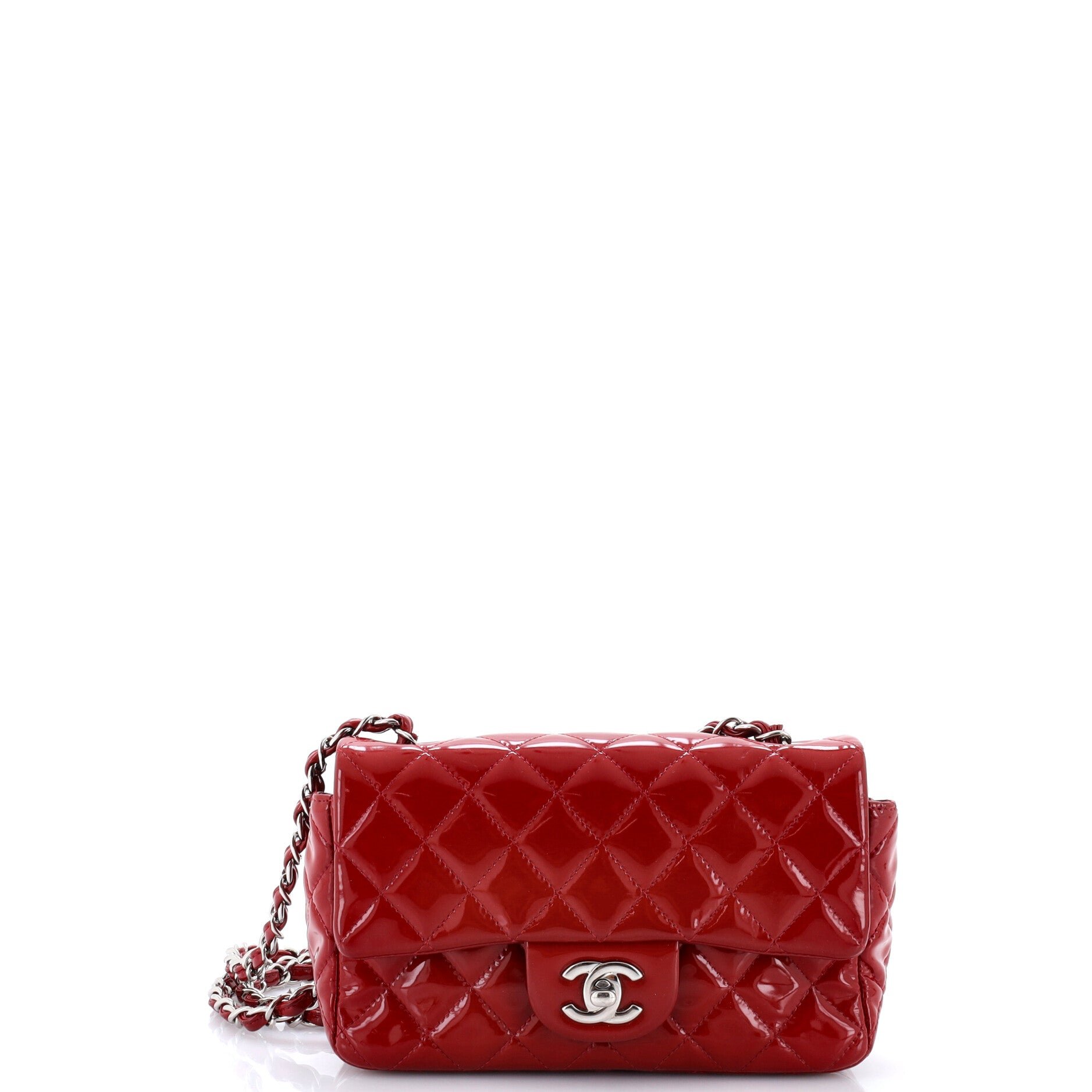 Classic Single Flap Bag Quilted Patent Mini