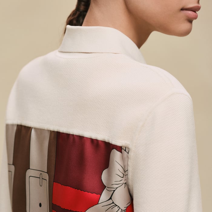 Beige Amande Zipped Jacket