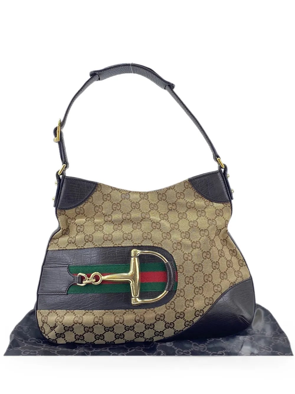 1990s Sherry Line Horsebit shoulder bag