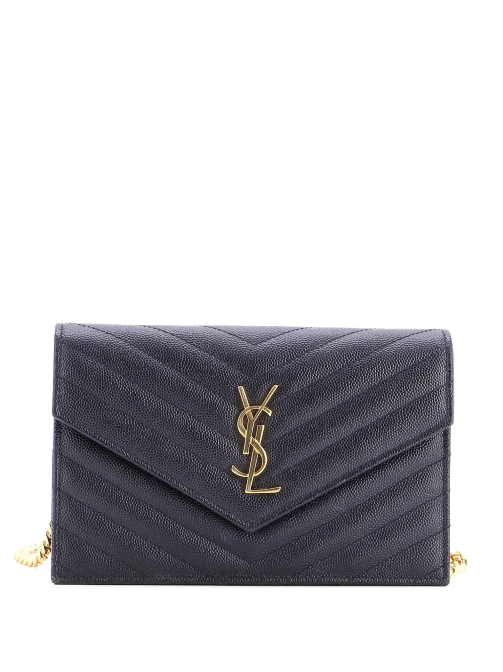 Classic Monogram Wallet on Chain Matelasse Chevron Leather Small crossbody bag