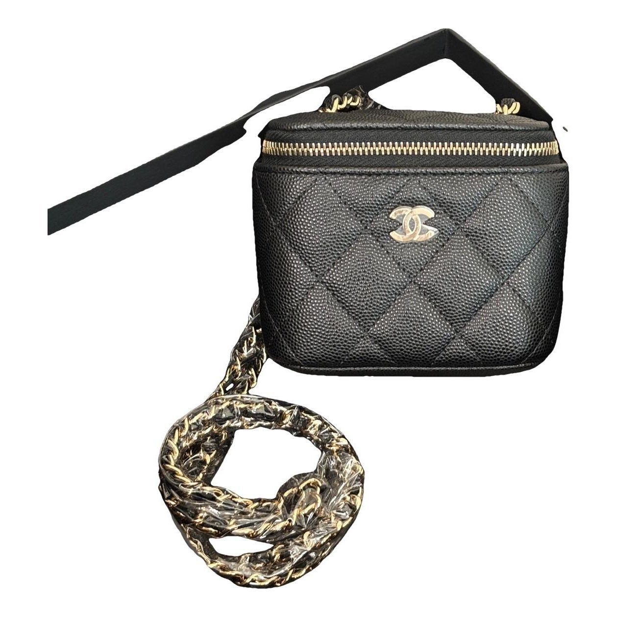 Vanity leather handbag