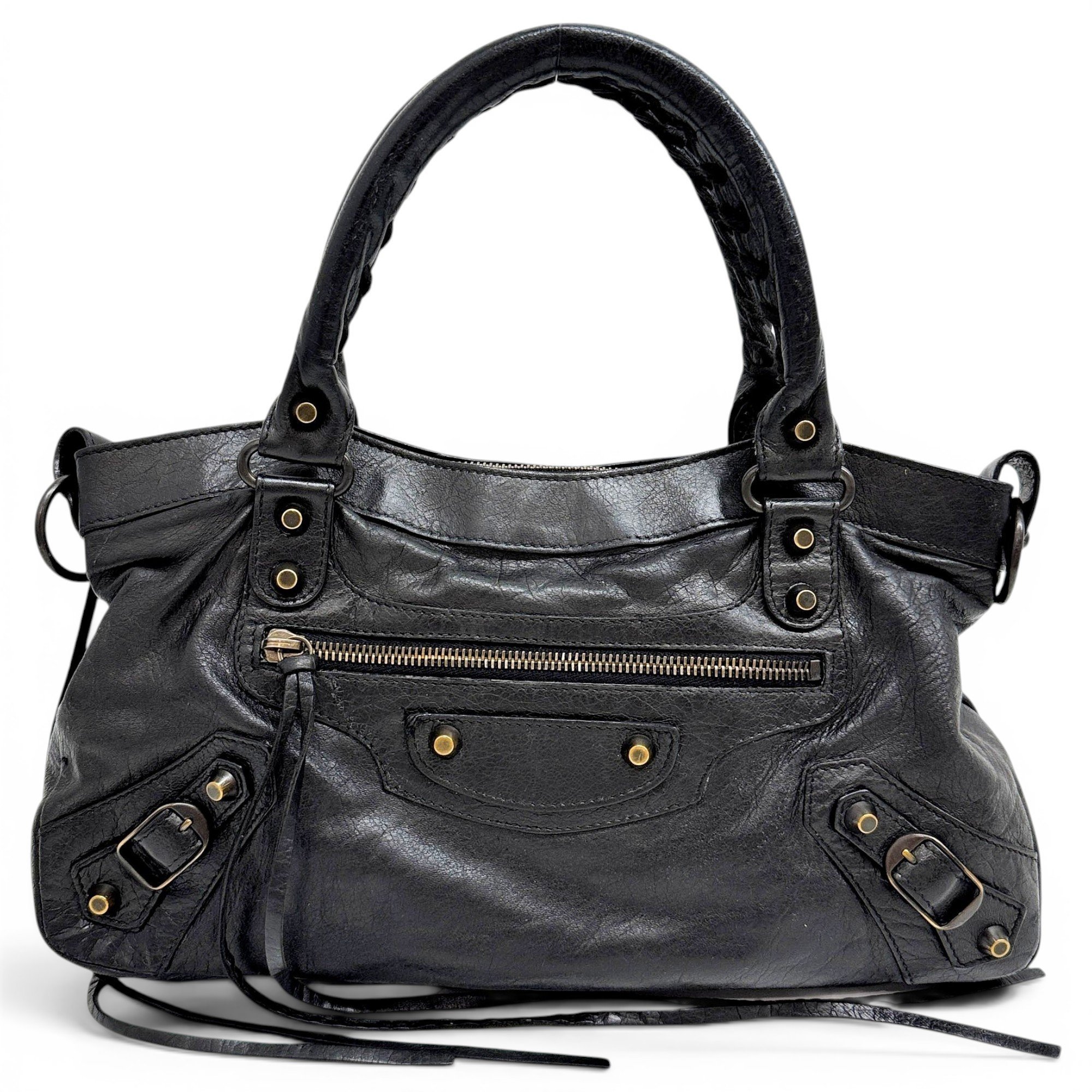 First leather handbag