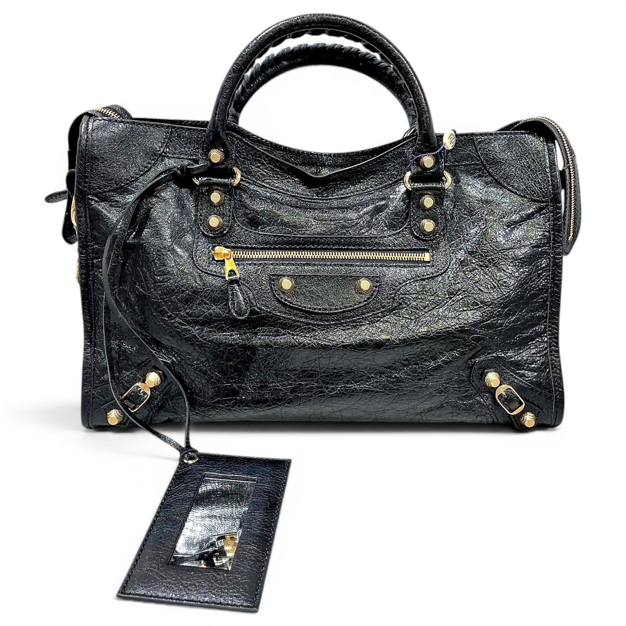 Classic Metalic leather handbag