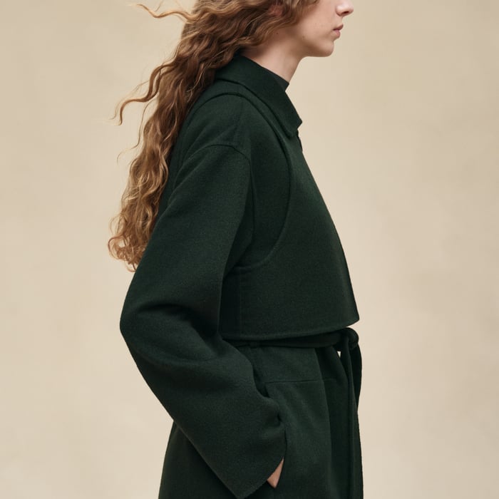 Vert Anglais Trench Modular Cashmere Coat