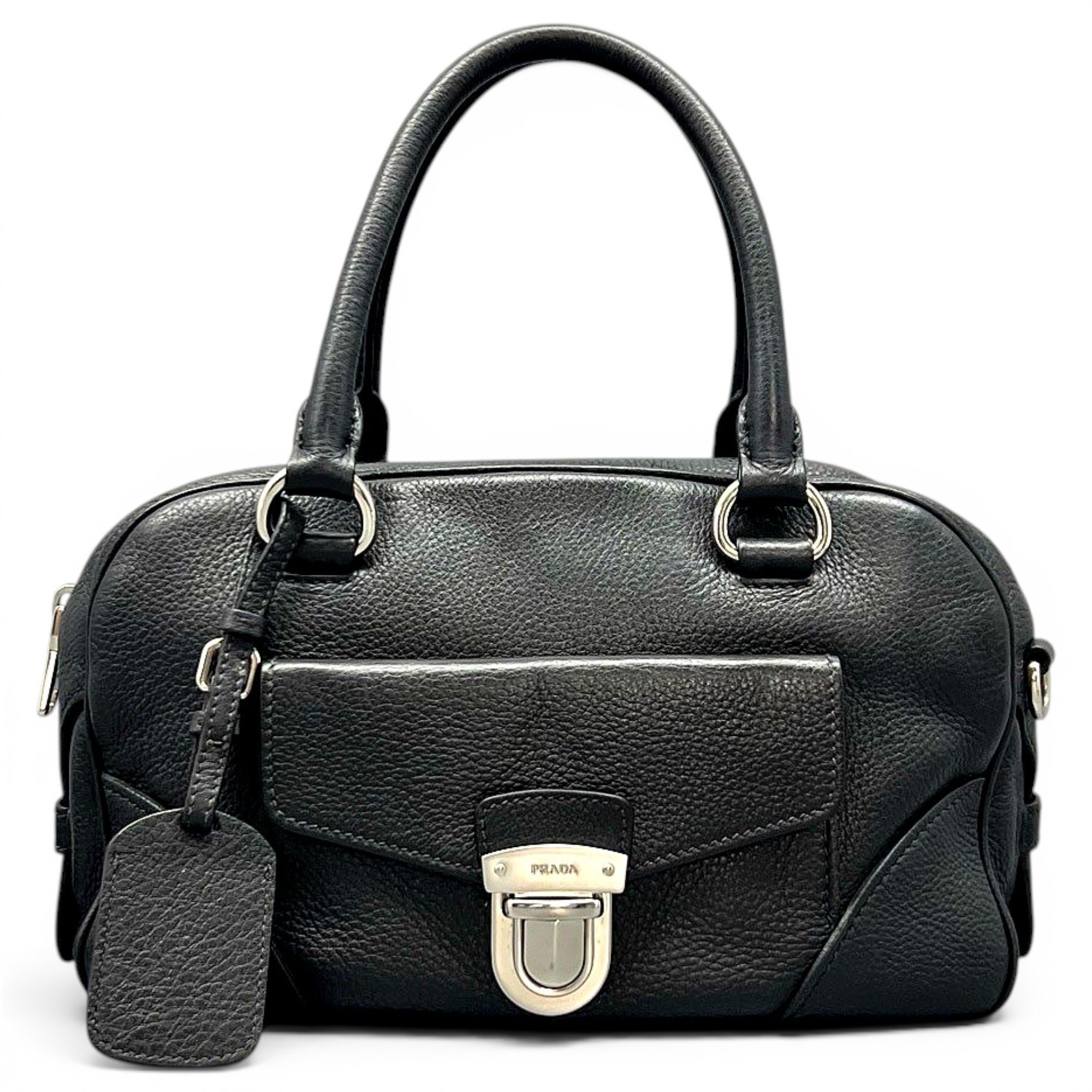Leather bowling bag