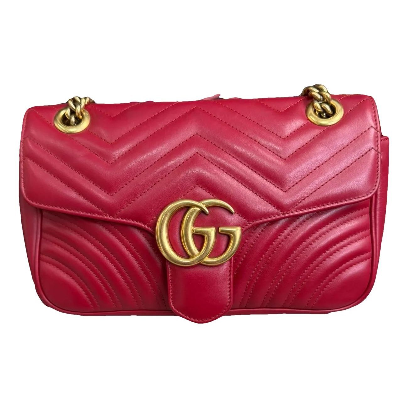 Pearly GG Marmont Flap leather handbag