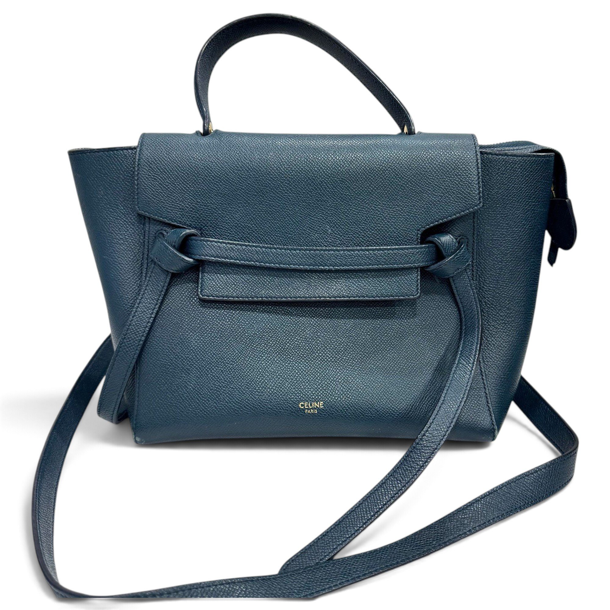 Belt leather handbag