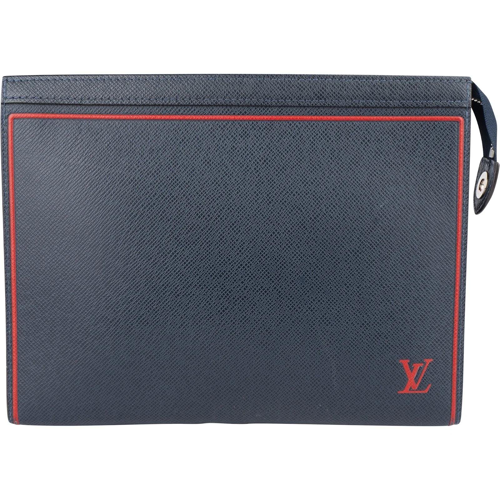 Leather clutch bag