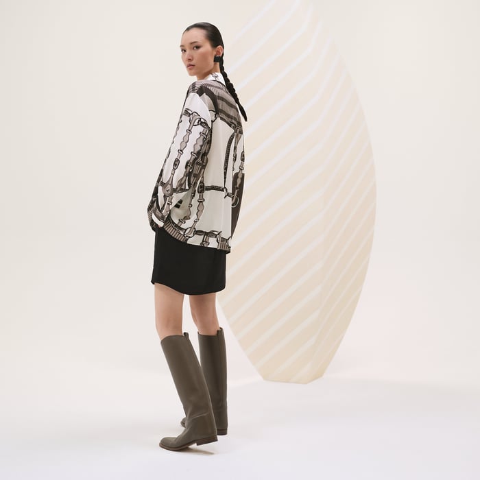 Blanc Cassé "Coaching Remix" Wide Shirt