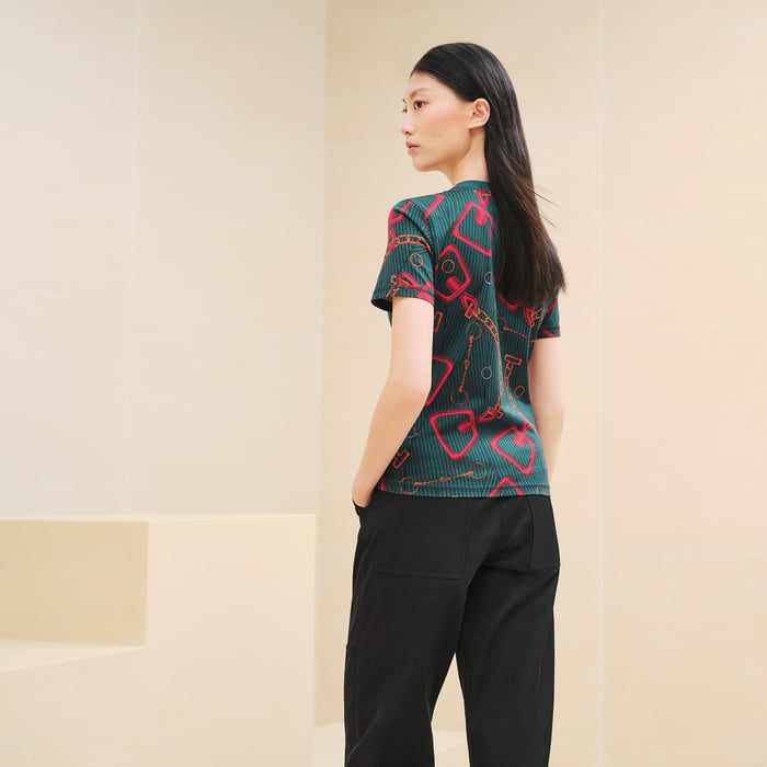 Vert Malachite "Effet Kaleidoscope" Micro T-shirt