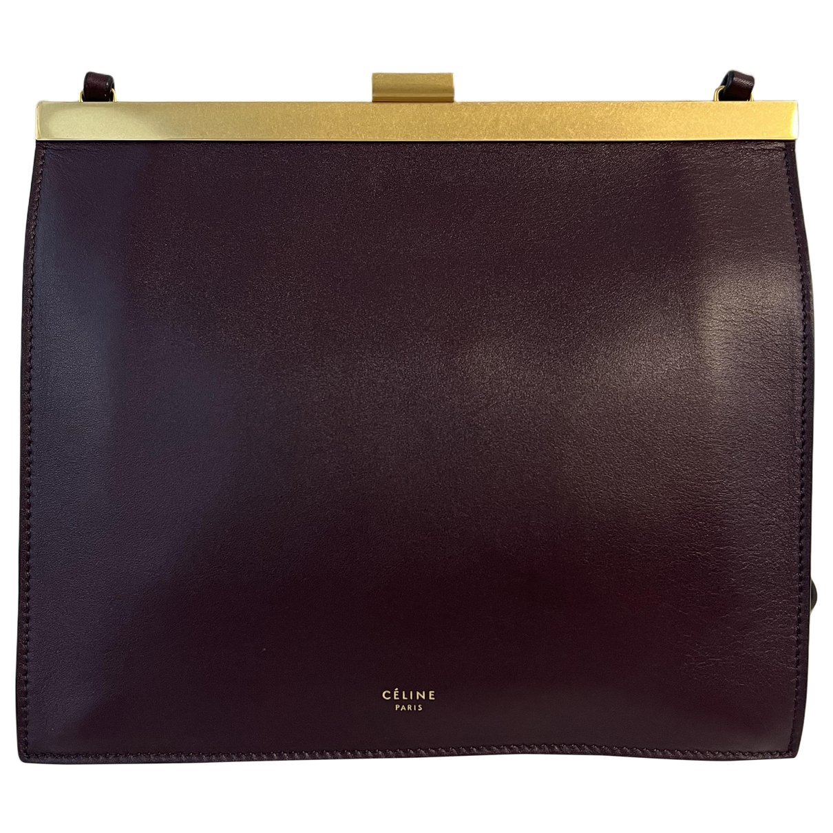 Clasp leather crossbody bag