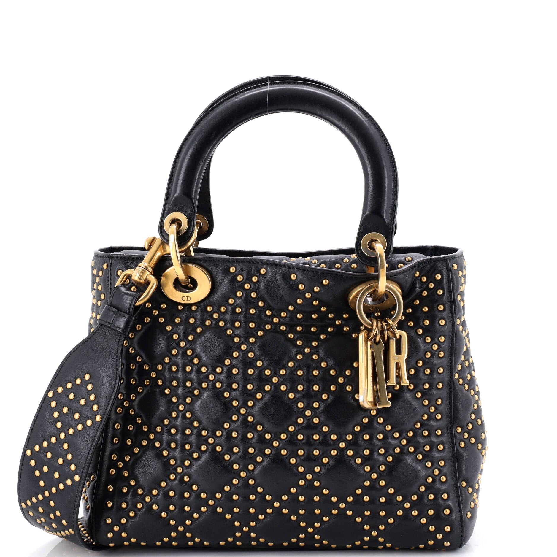 Dior Supple Lady Dior Bag Cannage Studded Lambskin Medium