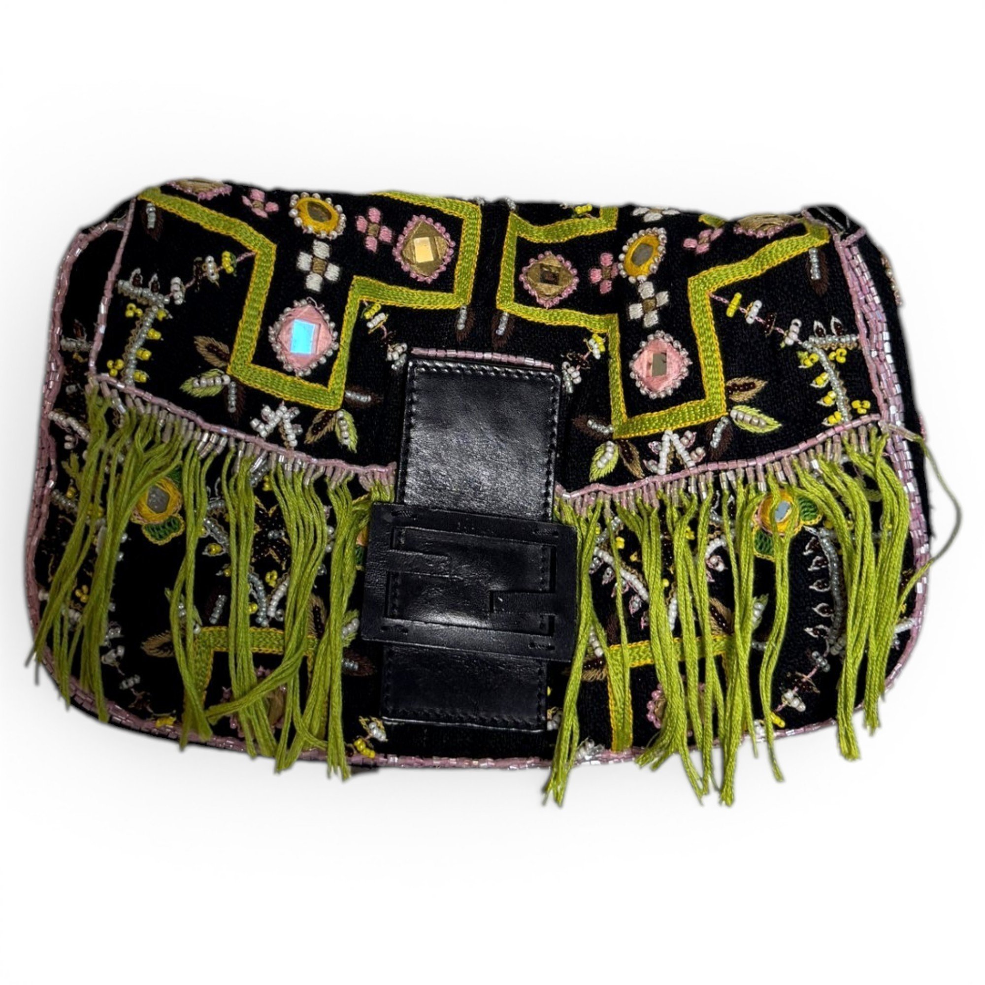 Baguette cloth clutch bag