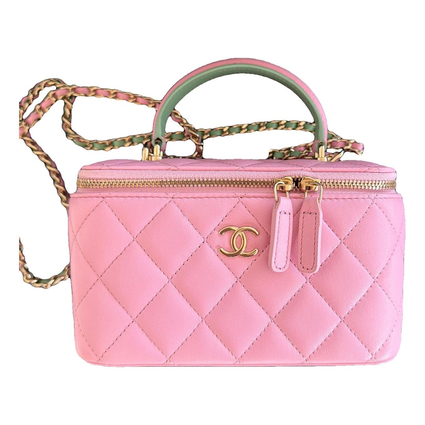 Vanity leather handbag