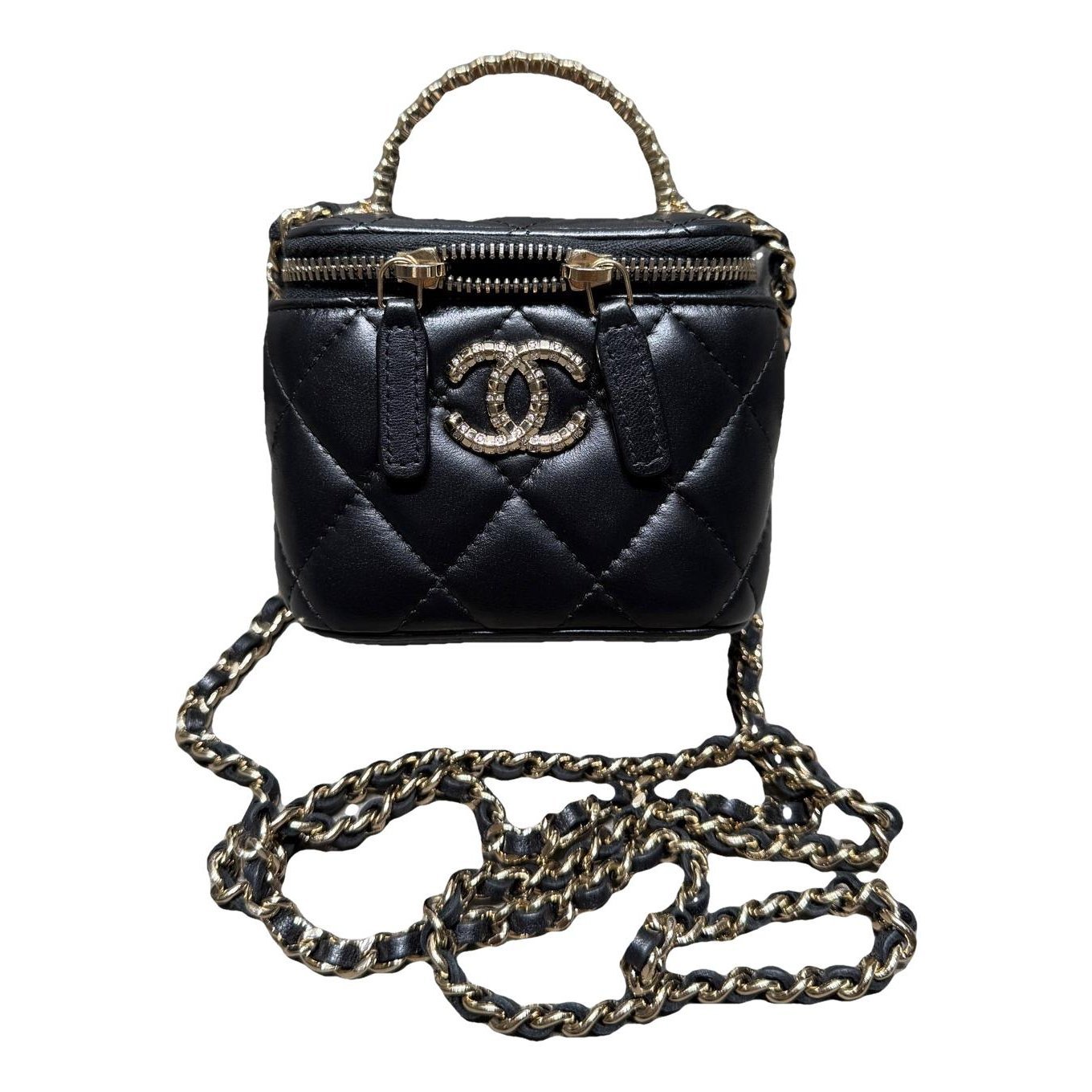 Vanity leather handbag