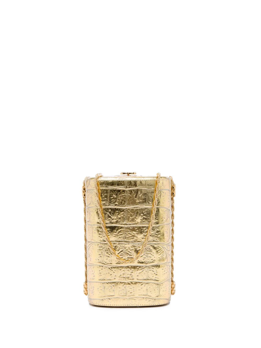 2019 Paris New York CC Croc Embossed Metallic Calfskin Box Minaudiere Bag crossbody bag