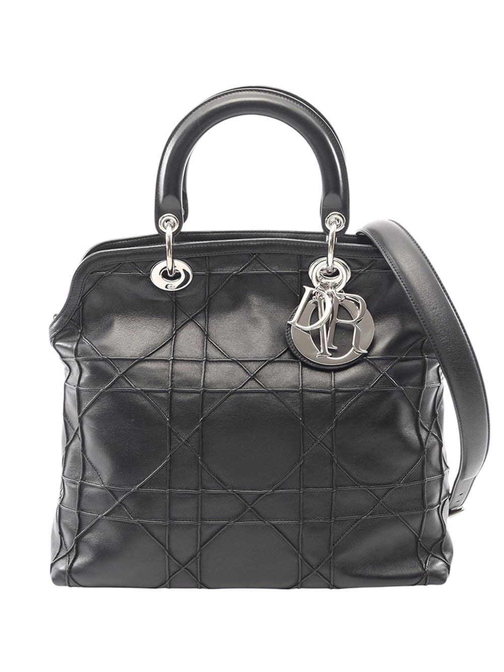 2000-2026 Medium Lambskin Cannage Polochon Granville satchel